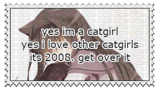 yes im a catgirl - 免费PNG