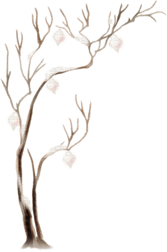 kikkapink deco tree branch winter white brown - безплатен png