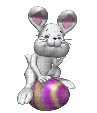 Kaz_Creations Animated Easter Deco Bunny - GIF animé gratuit