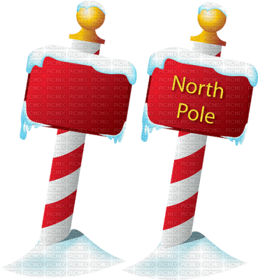 NORTHPOLE SIGN - gratis png