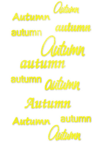 Autumn.Text.Yellow - PNG gratuit