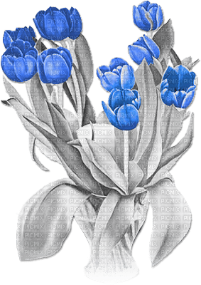 soave deco flowers vase spring tulips black white - PNG gratuit