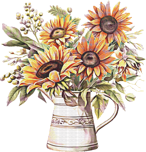 ♡§m3§♡ kawaii yellow flower  animated spring - Бесплатный анимированный гифка