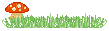 Pixel Mushroom in Grass - Ilmainen animoitu GIF