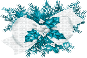 soave deco christmas winter bow holly branch pine - безплатен png