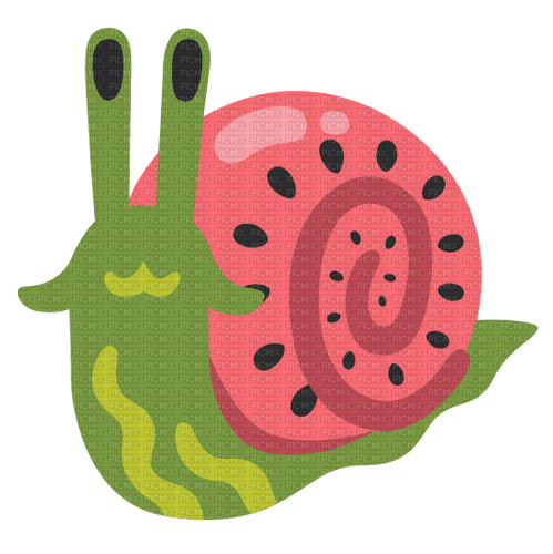 emojikitchen watermelon snail - бесплатно png