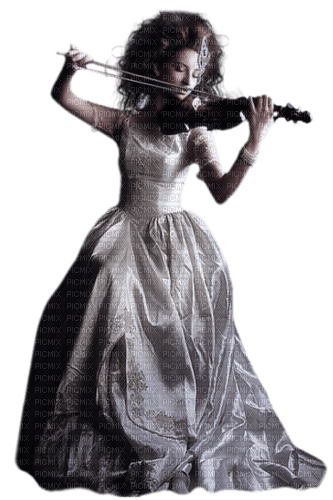 Femme avec un violon - png gratuito