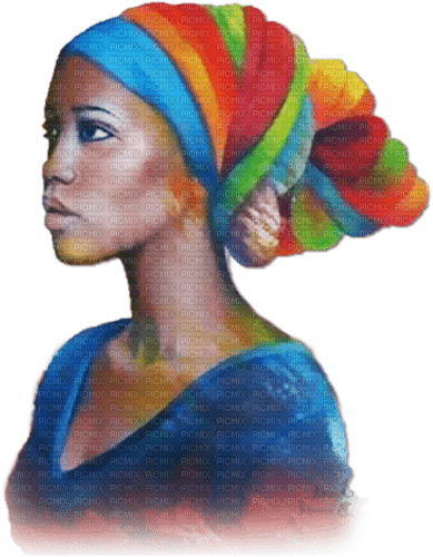 soave woman africa rainbow - png ฟรี