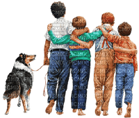 Famille et chien - darmowe png