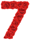 Kaz_Creations Numbers Red Roses 7 - δωρεάν png