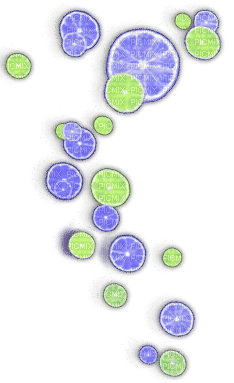 Purple green fruit circles deco [Basilslament] - darmowe png