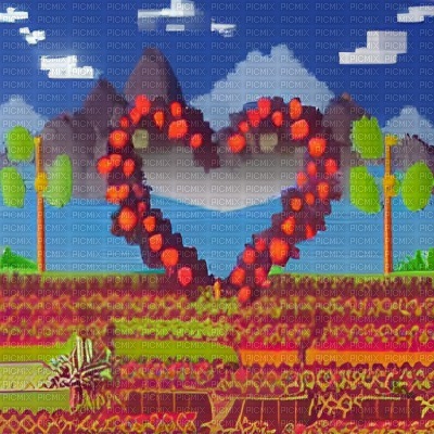 Green Hill Zone but it's a Heart - png gratis