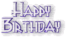 Purple Animated Happy Birthday - Free animated GIF