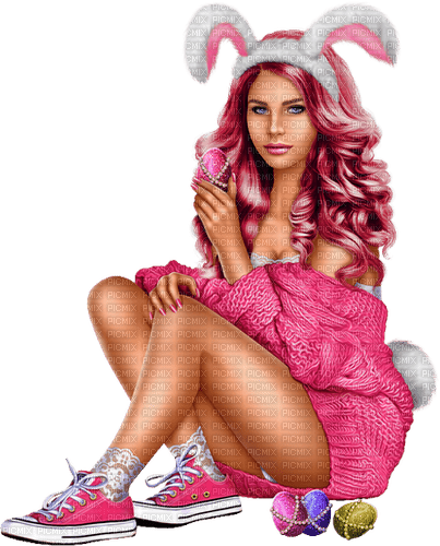 Easter woman by nataliplus - 免费PNG