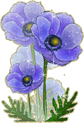 purple flower glitter - Gratis geanimeerde GIF