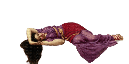 resting woman - PNG gratuit