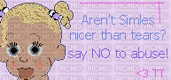 Babyz Say No To Abuse Banner - Free animated GIF