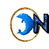 Lettre N en bijou Dauphin bleu - Darmowy animowany GIF