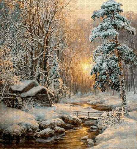 Rena winter Hintergrund Background Landschaft - 無料png