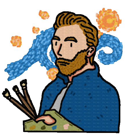Van Gogh Art - Бесплатный анимированный гифка