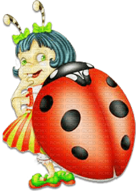soave deco girl ladybug - nemokama png