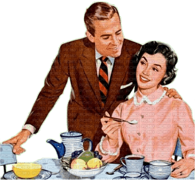 couple 1950's bp - Free PNG