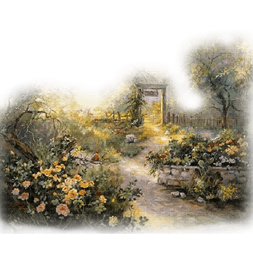 loly33 jardin printemps - PNG gratuit