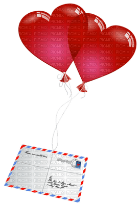 Kaz_Creations Valentine Deco Love Hearts Love Letter Envelope - PNG gratuit