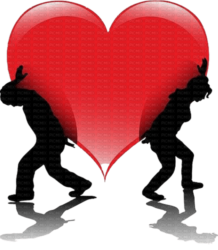 silhouette  femme woman heart man - Free PNG