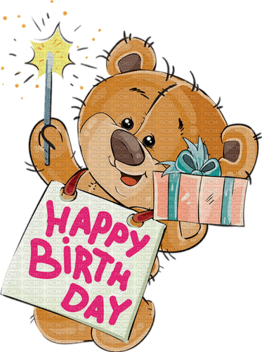Teddy. Gift. Birthday. Love. Leila - gratis png