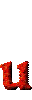 Kaz_Creations Alphabets Red  Letter U - Darmowy animowany GIF