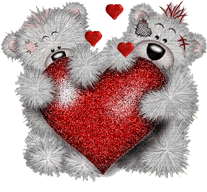 Kaz_Creations Deco Valentine Heart Love Creddy Teddy Bear Animated - Free animated GIF