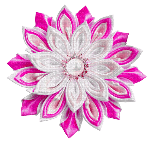 Pearl.Fabric.Flower.White.Pink - Free PNG