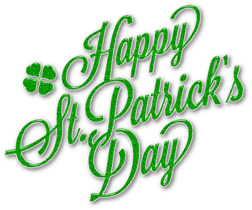 Text.Happy St.Patrick's Day.Green - Free PNG