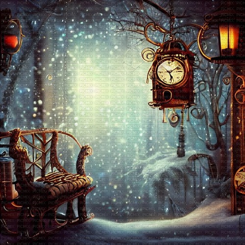 kikkapink winter background steampunk christmas - bezmaksas png