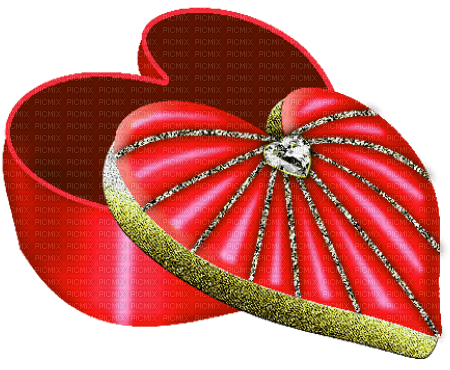 Heart.Gift.Box.Red.Gold - бесплатно png