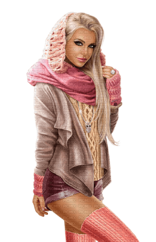 kikkapink woman winter pink - безплатен png