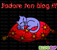 chat qui dort jdtonblog - GIF animé gratuit