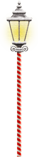 Street.Lamp.Red.White.Silver - PNG gratuit