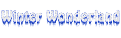 text winter wonderland frozen blue snow - Free PNG