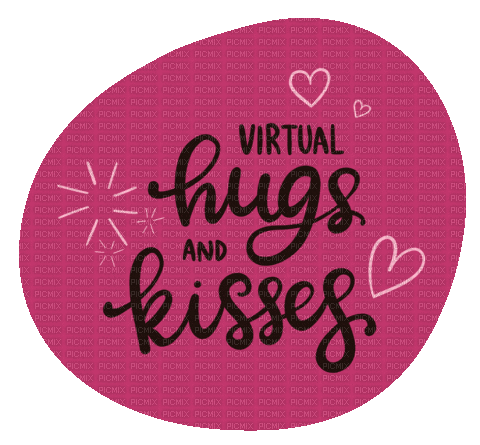 Virtual hugs and kisses - Animovaný GIF zadarmo