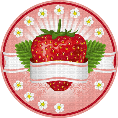 Strawberry Red White Flower Yellow Pink - Bogusia - ücretsiz png