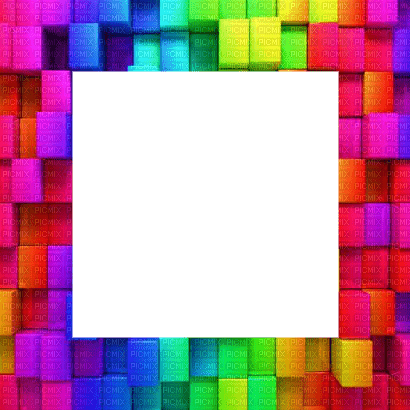 cadre rahmen frame overlay colorful abstract - PNG gratuit