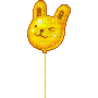 bunny balloon - GIF animé gratuit