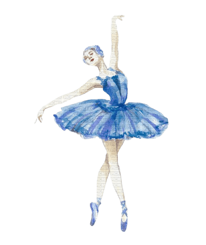 kikkapink ballerina deco clipart blue - darmowe png