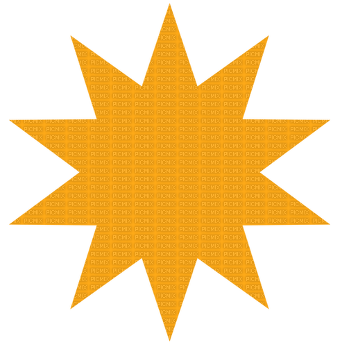 cartoon star color orange explosion - PNG gratuit