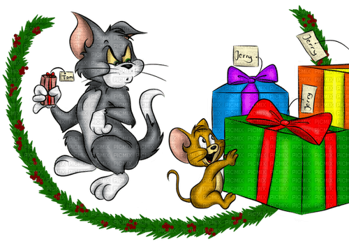 christmas tom jerry - ilmainen png