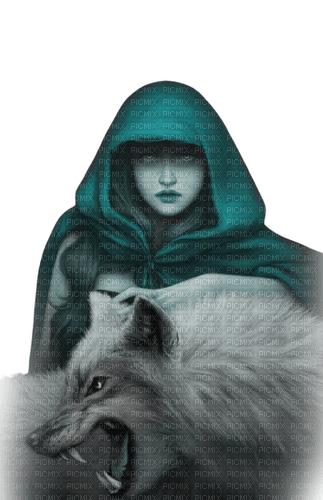 kikkapink woman wolf gothic dark - 無料png
