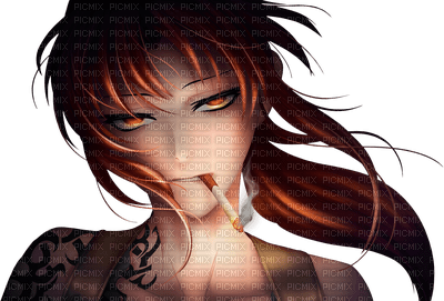 Kaz_Creations Girl With Cigarette - Free PNG