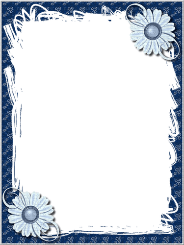 Frame Blue Flower - Bogusia - безплатен png